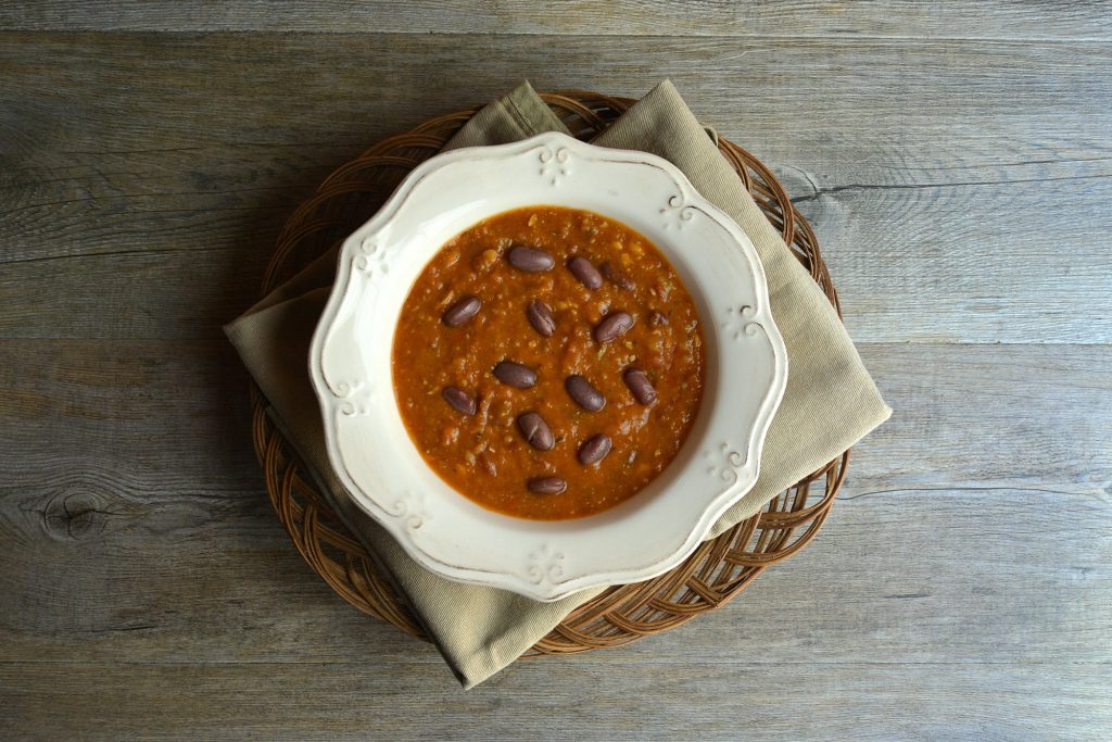 Zuppa di fagioli rossi e soia