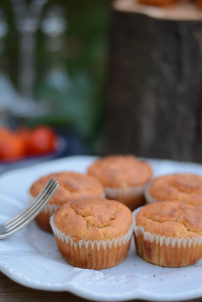 muffin all'amaranto con pomodorini e feta