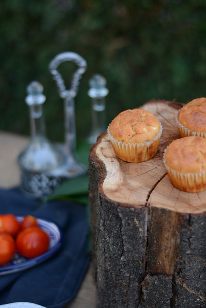 muffin all'amaranto con pomodorini e feta