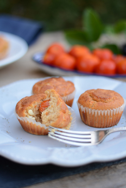 muffin all'amaranto con pomodorini e feta