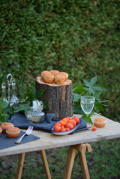 muffin all'amaranto con pomodorini e feta